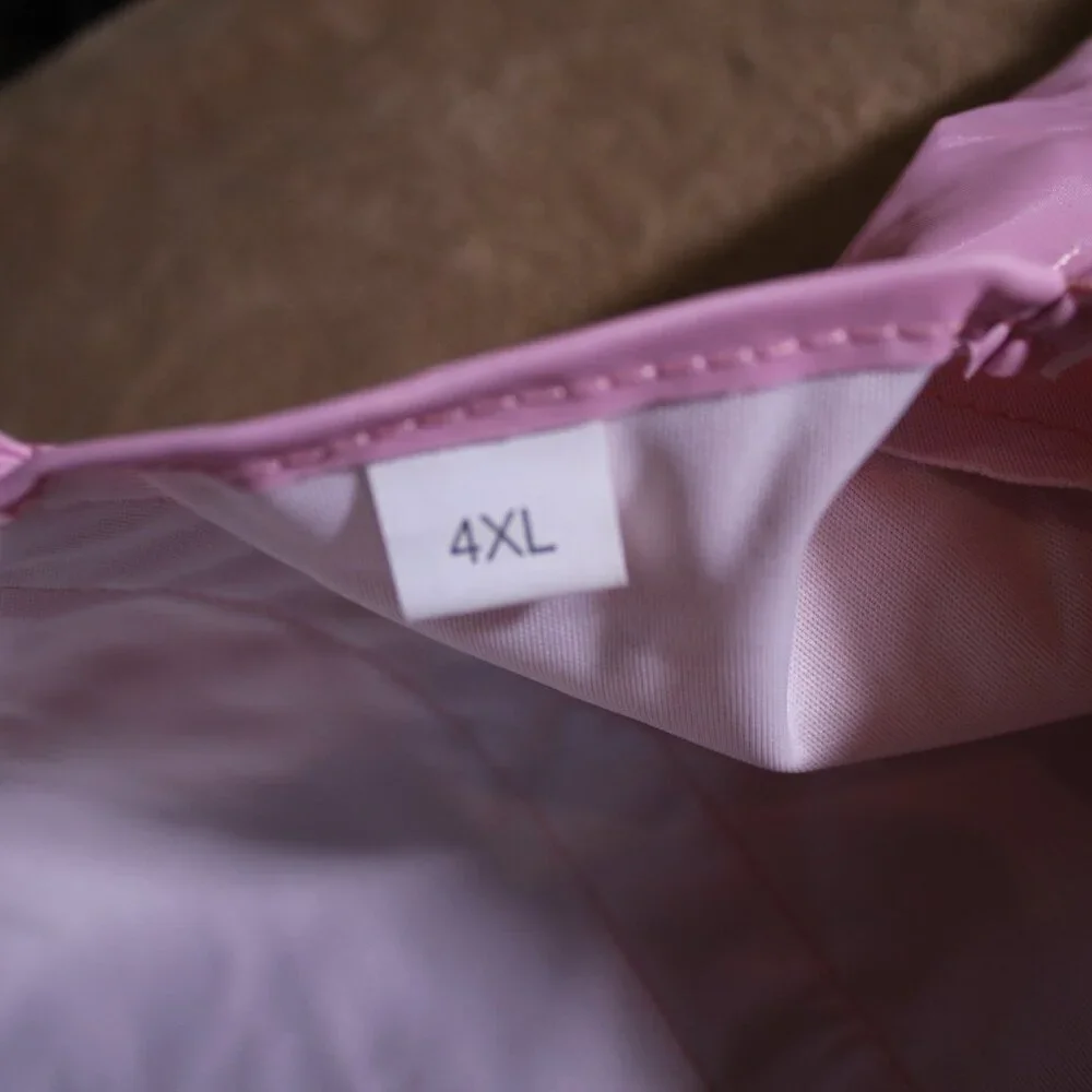 NWoT Sz. XXL Pink Doggy Rain Coat Pockets‎ Hooded Reflective Waterproof (AA2)